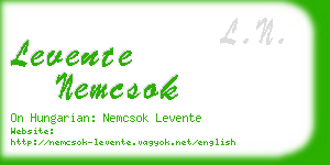 levente nemcsok business card